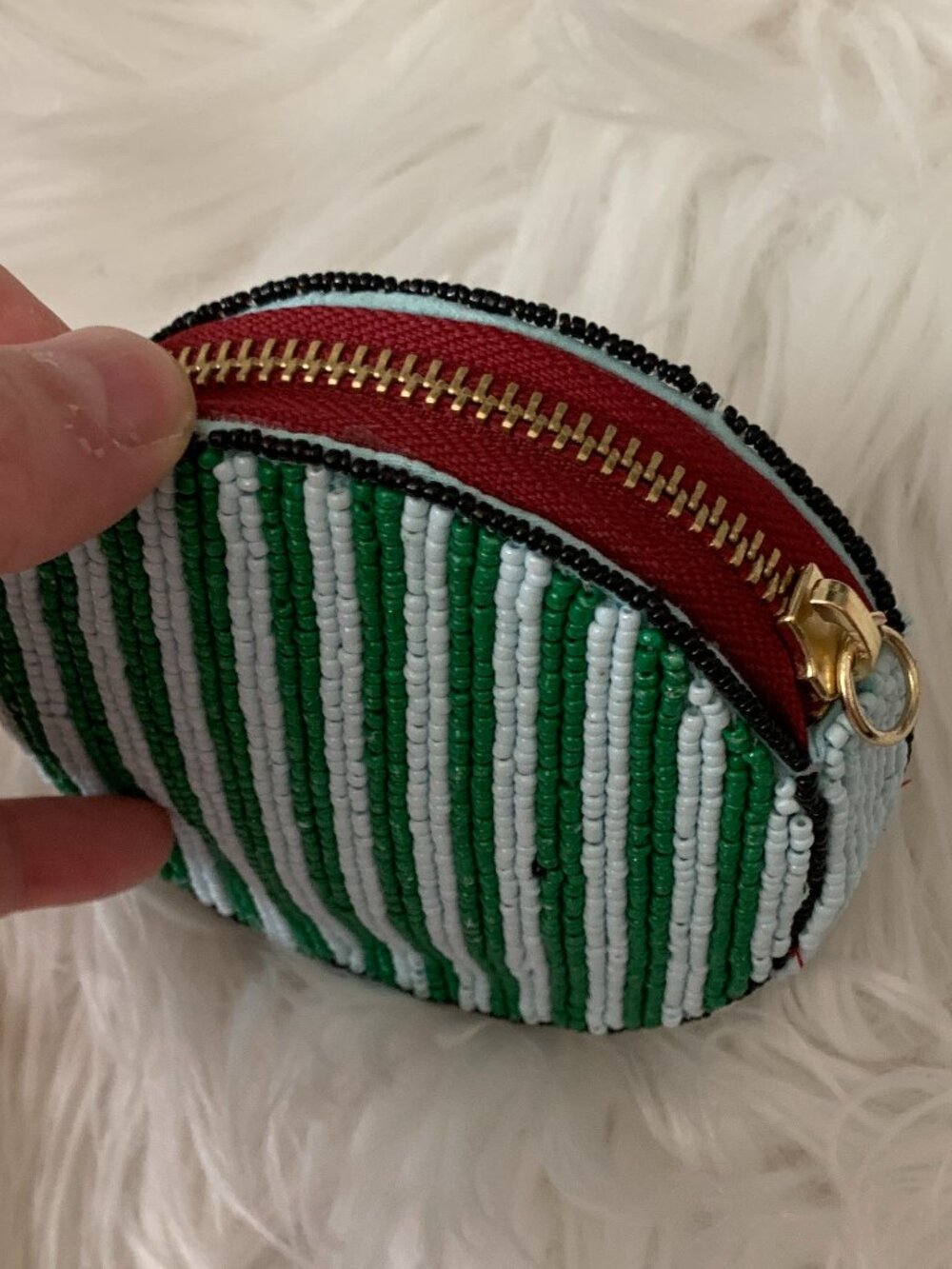 ANTHROPOLOGIE Nephthys Illustrated Beaded Round Coin Purses SET of 3 - Picture 3 of 3